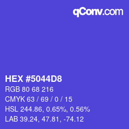 Color code: HEX #5044D8 | qconv.com