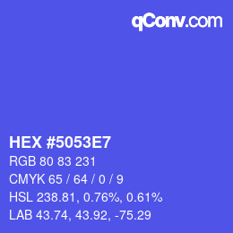 Color code: HEX #5053E7 | qconv.com