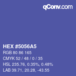 カラーコード: HEX #5056A5 | qconv.com
