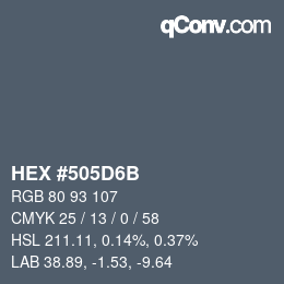 Color code: HEX #505D6B | qconv.com