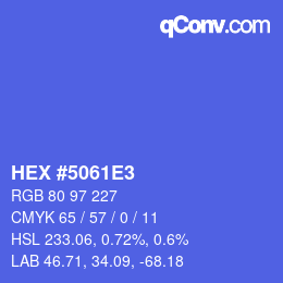 Color code: HEX #5061E3 | qconv.com