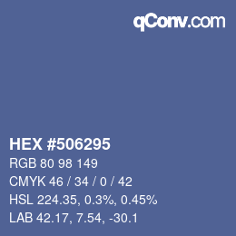 Color code: HEX #506295 | qconv.com