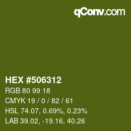 Color code: HEX #506312 | qconv.com