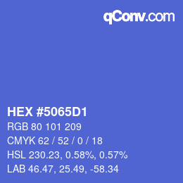 Color code: HEX #5065D1 | qconv.com
