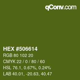 Color code: HEX #506614 | qconv.com