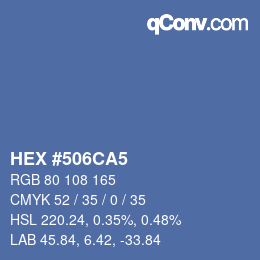 颜色代码: HEX #506CA5 | qconv.com