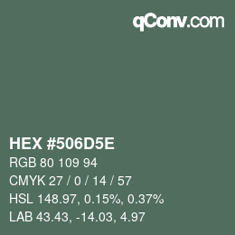 Código de color: HEX #506D5E | qconv.com