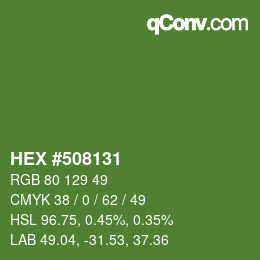 颜色代码: HEX #508131 | qconv.com