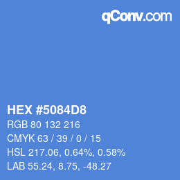 Color code: HEX #5084D8 | qconv.com