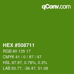 Color code: HEX #508711 | qconv.com