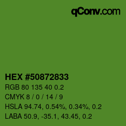 Color code: HEX #50872833 | qconv.com