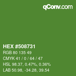 Color code: HEX #508731 | qconv.com