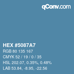 Farbcode: HEX #5087A7 | qconv.com