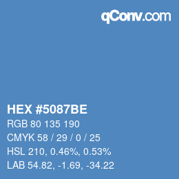 Color code: HEX #5087BE | qconv.com