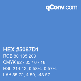 カラーコード: HEX #5087D1 | qconv.com