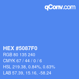 Color code: HEX #5087F0 | qconv.com