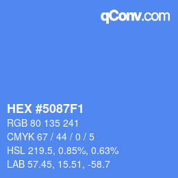 カラーコード: HEX #5087F1 | qconv.com