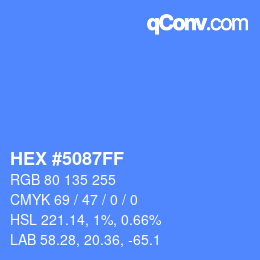Color code: HEX #5087FF | qconv.com