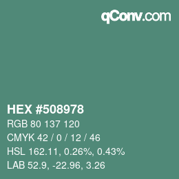 Color code: HEX #508978 | qconv.com