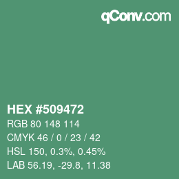Color code: HEX #509472 | qconv.com