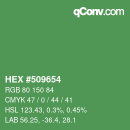 Color code: HEX #509654 | qconv.com