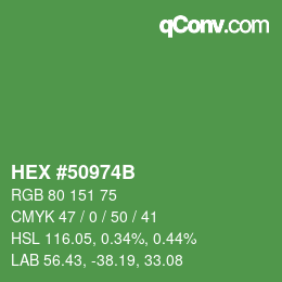 Code couleur: HEX #50974B | qconv.com