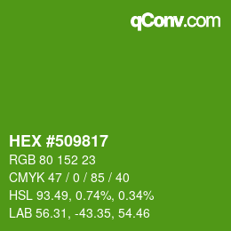 Color code: HEX #509817 | qconv.com