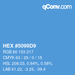 Color code: HEX #5099D9 | qconv.com