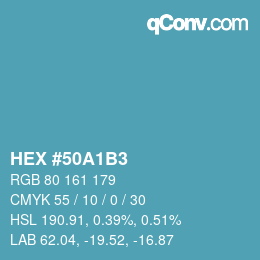 Color code: HEX #50A1B3 | qconv.com