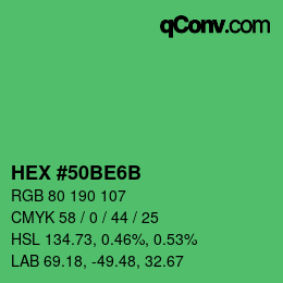 Color code: HEX #50BE6B | qconv.com