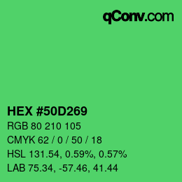 Color code: HEX #50D269 | qconv.com