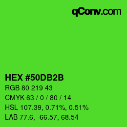Color code: HEX #50DB2B | qconv.com