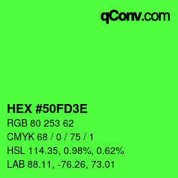 Color code: HEX #50FD3E | qconv.com