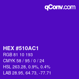Color code: HEX #510AC1 | qconv.com