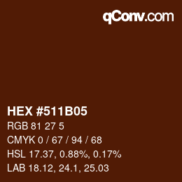 Color code: HEX #511B05 | qconv.com