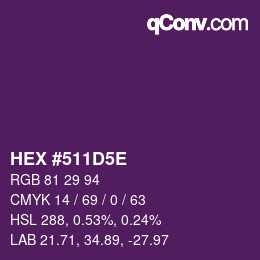 Color code: HEX #511D5E | qconv.com