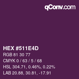 カラーコード: HEX #511E4D | qconv.com
