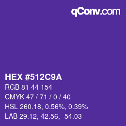 Color code: HEX #512C9A | qconv.com