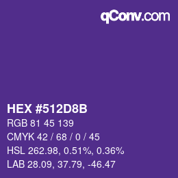 Color code: HEX #512D8B | qconv.com