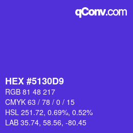 Color code: HEX #5130D9 | qconv.com