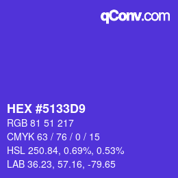 Color code: HEX #5133D9 | qconv.com