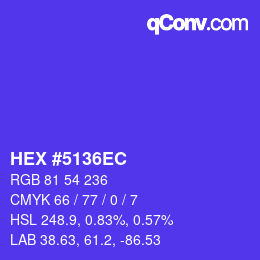 Color code: HEX #5136EC | qconv.com