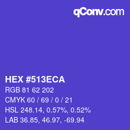Color code: HEX #513ECA | qconv.com