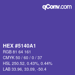 Color code: HEX #5140A1 | qconv.com