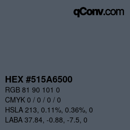 Color code: HEX #515A6500 | qconv.com