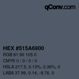 Color code: HEX #515A6900 | qconv.com