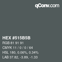 Color code: HEX #515B5B | qconv.com