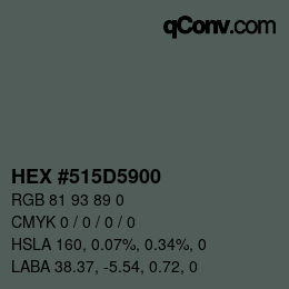 Color code: HEX #515D5900 | qconv.com