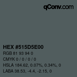Color code: HEX #515D5E00 | qconv.com