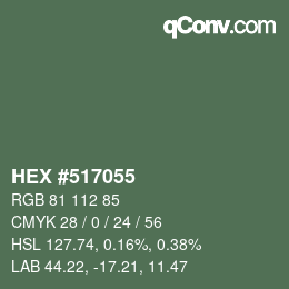 Color code: HEX #517055 | qconv.com